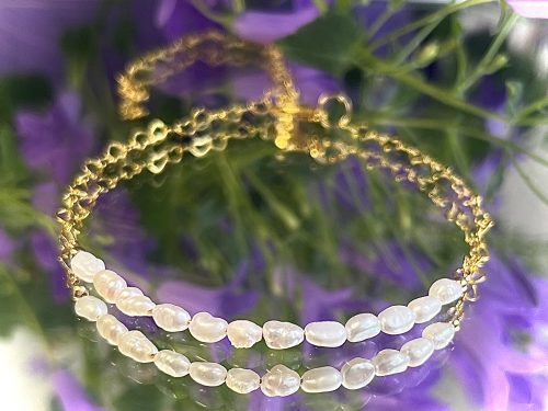 Masa perłowa na łańcuszku – około 4-6mm