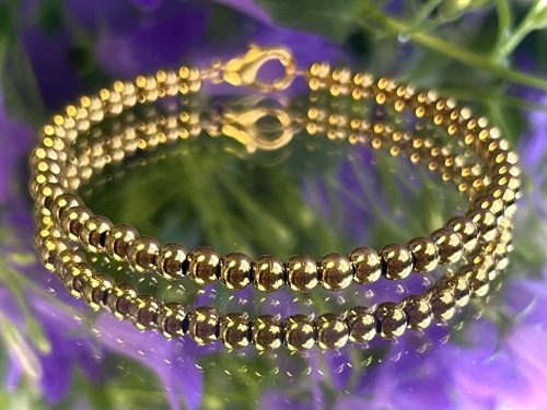 Stal nierdzewna – złote kule – około 4mm