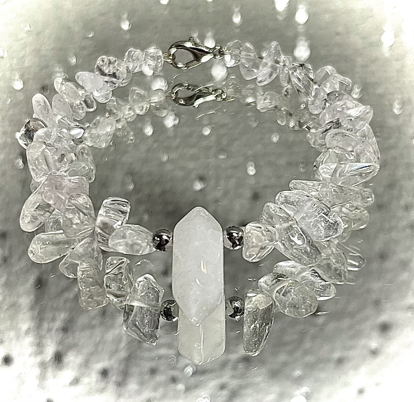 Kryształ Górski + kryształowy grot