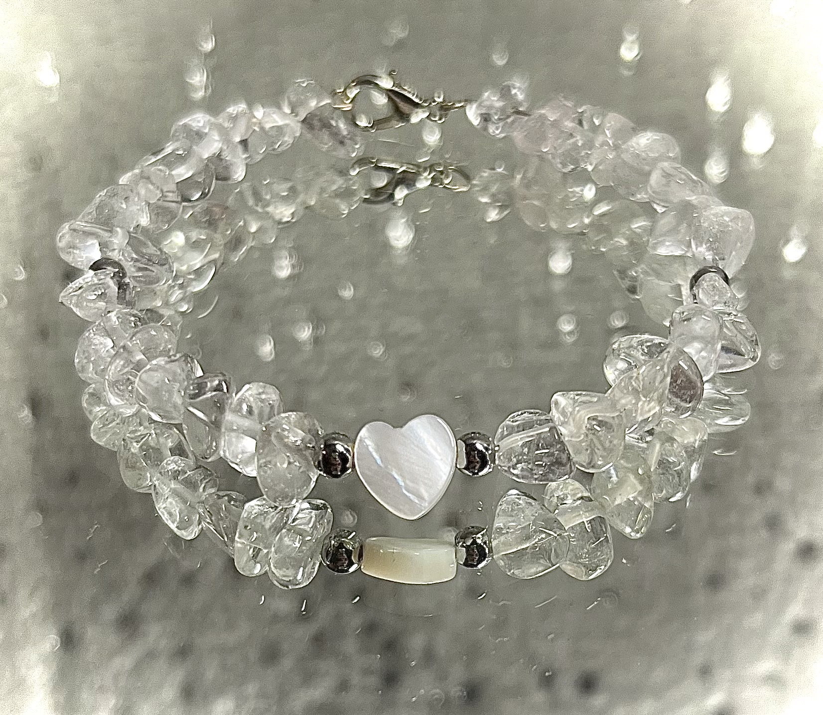 Kryształ Górski + masa perłowa