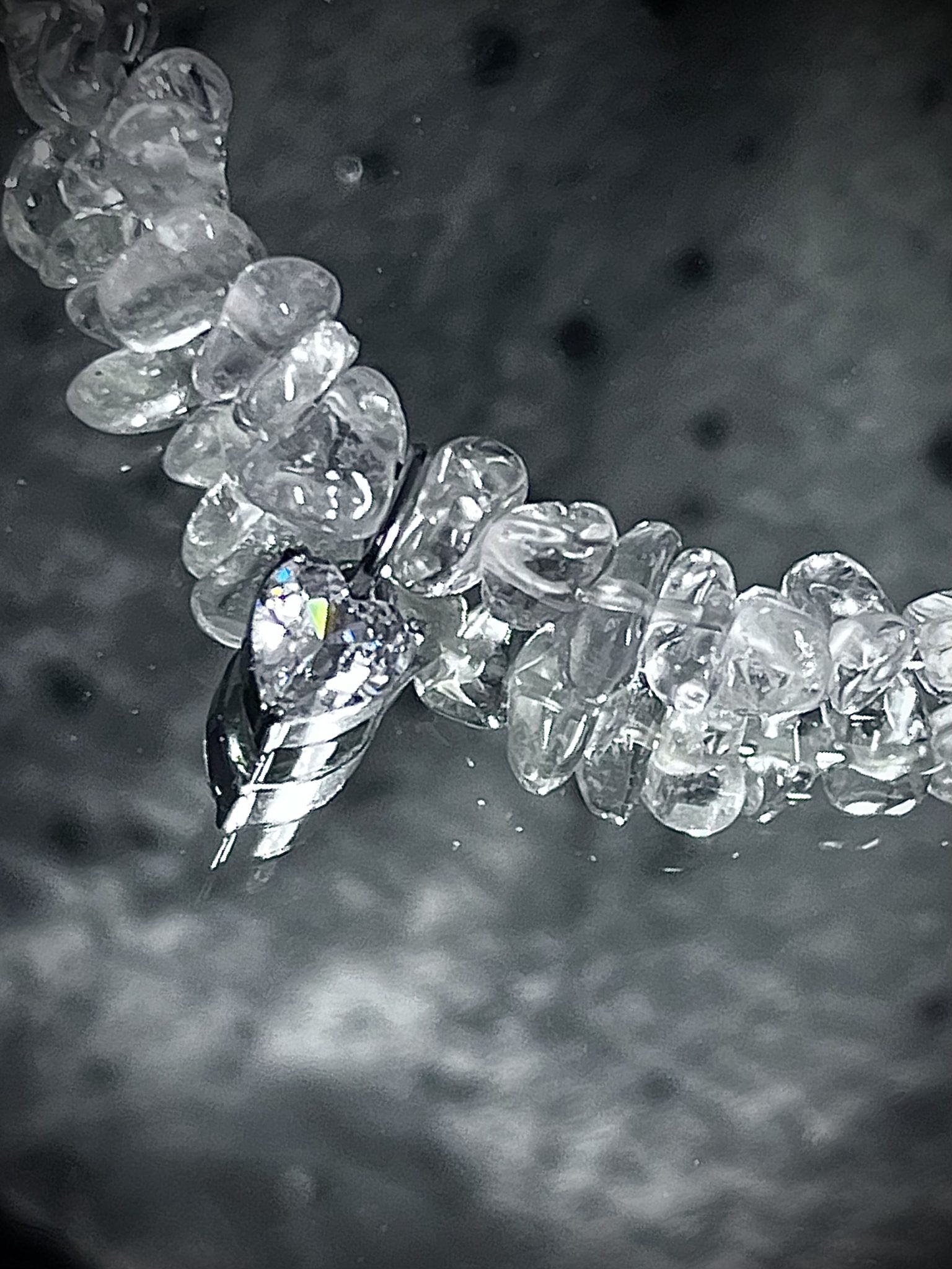 Kryształ Górski + zawieszka serduszko