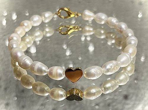 Masa perłowa – około 6-8mm + koralik serduszko