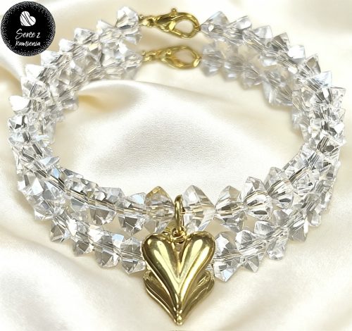 Szkło kryształowe – zawieszka serduszko