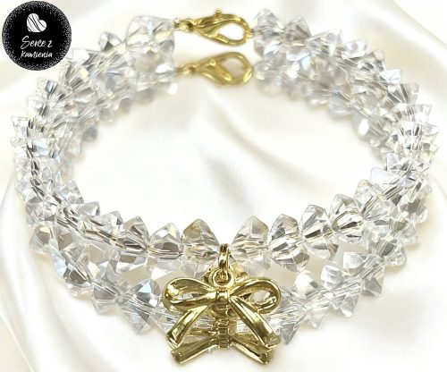 Szkło kryształowe – zawieszka kokardka