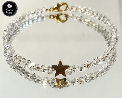 Szkło kryształowe – drobne – koralik gwiazdka