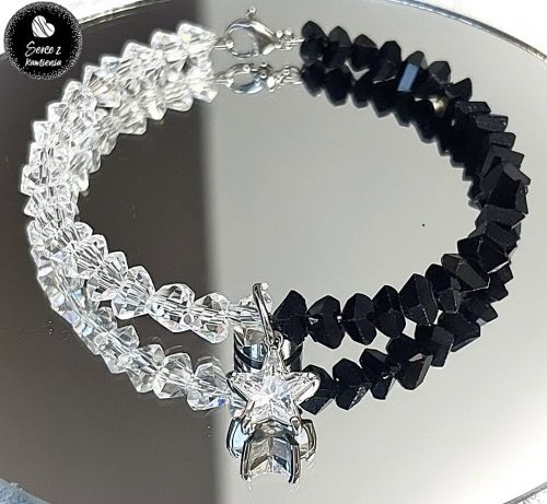 Szkło double color – zawieszka gwiazdka cyrkonia