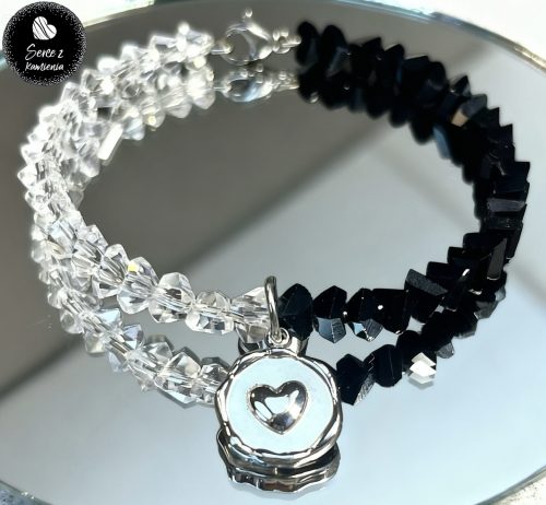 Szkło double color – zawieszka serce