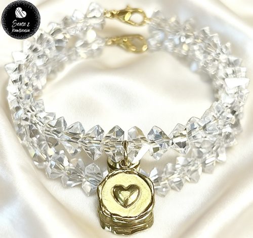 Szkło kryształowe – zawieszka serce