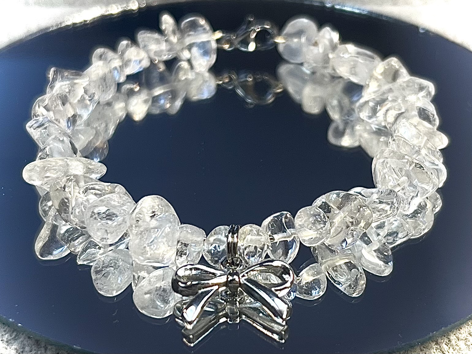 Kryształ Górski - zawieszka kokardka