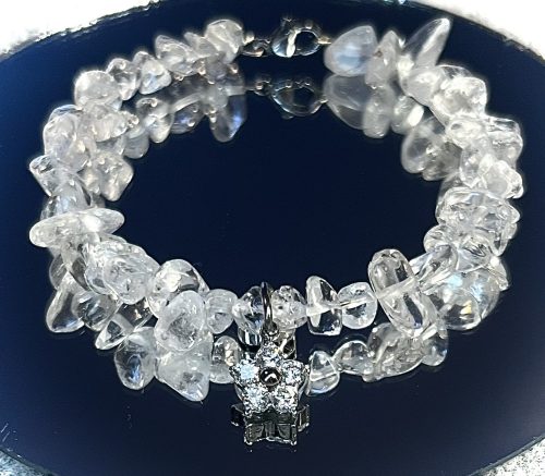 Kryształ Górski – zawieszka kwiatek cyrkonia