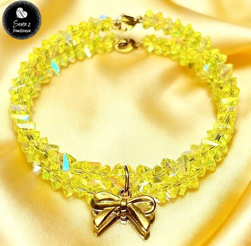 Szkło cytrynowe – zawieszka kokardka